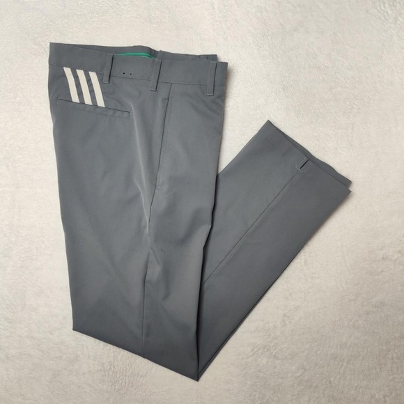 adidas Other - Adidas Pants Mens 32x32 Gray Golf Chino Slim Microfiber Polyester Pockets Flat